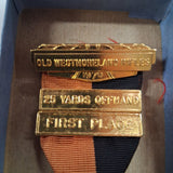 1970 25 Yards Offhand First Place Medal Old Westmoreland Rifles Box Blackinton