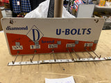 Vintage Diamond Display Sign Rack Hardware Store Advertising Auto Parts General
