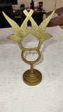 Vintage 1970's Brass Love Birds Chime Stand