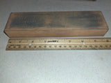 Vintage Norton Pike India Oilstone Fine Grit Bench Sharpening Stone Wooden Box
