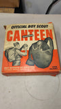 Vintage Boy Scouts BSA 1 Quart Aluminum Canteen & Original Box 1950s 1960s