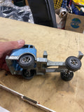 Vintage Hubley #1490 Blue Log Truck Cast Toy - Metal Ford Vehicle Collectible