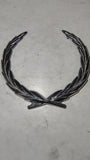 70s-80s Cadillac Laurel Wreath Chrome Emblems Pair OEM Hood Trunk Badges