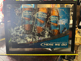 authentic Bud Light "Here We Go" promotional bar mirror 35½" x 26¾