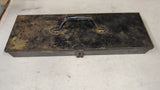 Vintage Auger Brace Bits Machinist Tap Die Combo Lot Black Metal Organizer Box