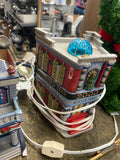 Lemax 1999 Millennium 2000 Celebration Town Hall Lighted Porcelain House Herald