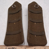 WWII US Army Major General 2 Star Shoulder Loops Epaulets Insignia Pair OD Wool