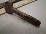 Vintage Hand Forged Wrought Iron Hardware Lot Primitive Relics Spike Hinge