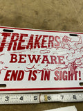 Vintage 70s Streaker Alum License Plate Chevy Ford Custom Van Hot Rod Trucker!