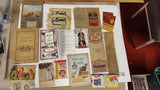 Vintage Advertising Ephemera Lot 1917-1950s First Aid Booklets Grocery Signs
