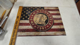 Indian Motorcycle 1901 USA Flag Vintage Tin Metal Sign 16x12 Garage Man Cave