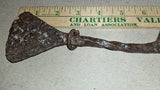Antique Forged Iron Trappers Knife Fleshing Tool Hearth Scraper Spade Twisted Ri