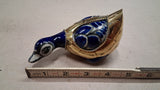 Vintage Sergio Bustamante Style Brass Ceramic Duck Mexican Folk Art Figurine 5.5