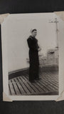 Vintage 1950s Black Paper Photo Album & Family Portraits Black White Ephemera