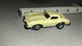 Aurora T-Jet 1963 Corvette Split-Window Butter Yellow & Bonus AFX Part Chassis