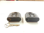2 Vtg Yale & Town MFG Co brass padlocks lot one with key Stanford, Conn USA