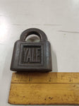 2 Vtg Yale & Town MFG Co brass padlocks lot one with key Stanford, Conn USA