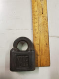 2 Vtg Yale & Town MFG Co brass padlocks lot one with key Stanford, Conn USA