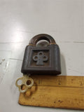 2 Vtg Yale & Town MFG Co brass padlocks lot one with key Stanford, Conn USA