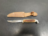 OLD VINTAGE COLLECTIBLE FIXED BLADE SHEATH KNIFE MADE IN JAPAN-ORIGINAL SHEATH