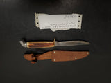 OLD VINTAGE COLLECTIBLE FIXED BLADE SHEATH KNIFE MADE IN JAPAN-ORIGINAL SHEATH