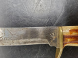 OLD VINTAGE COLLECTIBLE FIXED BLADE SHEATH KNIFE MADE IN JAPAN-ORIGINAL SHEATH