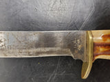 OLD VINTAGE COLLECTIBLE FIXED BLADE SHEATH KNIFE MADE IN JAPAN-ORIGINAL SHEATH