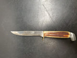 OLD VINTAGE COLLECTIBLE FIXED BLADE SHEATH KNIFE MADE IN JAPAN-ORIGINAL SHEATH