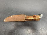 OLD VINTAGE COLLECTIBLE FIXED BLADE SHEATH KNIFE MADE IN JAPAN-ORIGINAL SHEATH