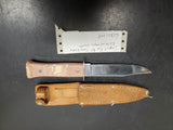 VTG IMPERIAL PROV. R.I. U.S.A. FIXED BLADE KNIFE STEEL MOOSE HANDLE FISHING HUNT