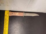 VTG IMPERIAL PROV. R.I. U.S.A. FIXED BLADE KNIFE STEEL MOOSE HANDLE FISHING HUNT