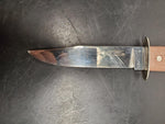 VTG IMPERIAL PROV. R.I. U.S.A. FIXED BLADE KNIFE STEEL MOOSE HANDLE FISHING HUNT