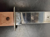 VTG IMPERIAL PROV. R.I. U.S.A. FIXED BLADE KNIFE STEEL MOOSE HANDLE FISHING HUNT