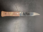 VTG IMPERIAL PROV. R.I. U.S.A. FIXED BLADE KNIFE STEEL MOOSE HANDLE FISHING HUNT