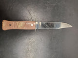 VTG IMPERIAL PROV. R.I. U.S.A. FIXED BLADE KNIFE STEEL MOOSE HANDLE FISHING HUNT