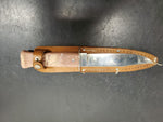 VTG IMPERIAL PROV. R.I. U.S.A. FIXED BLADE KNIFE STEEL MOOSE HANDLE FISHING HUNT