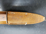 VTG IMPERIAL PROV. R.I. U.S.A. FIXED BLADE KNIFE STEEL MOOSE HANDLE FISHING HUNT