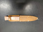 VTG IMPERIAL PROV. R.I. U.S.A. FIXED BLADE KNIFE STEEL MOOSE HANDLE FISHING HUNT
