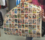 VINTAGE 1989 TOPPS MLB PLAYERS BASEBALL CARD POSTER-132 CARDS TOTAL-UNCUT-VFCOND