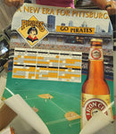 1996 PITTSBURGH PIRATES SCHEDULE POSTER"A NEW ERA FOR PITTSBURGH"-IRON CITY BEER