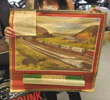 VTG 1956 PENNSYLVANIA RAILROAD PRR RR TRAIN CALENDAR GRIF TELLER DYNAMIC PROGRES