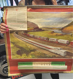 VTG 1956 PENNSYLVANIA RAILROAD PRR RR TRAIN CALENDAR GRIF TELLER DYNAMIC PROGRES