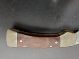 Vintage Western USA 532 F Wood Westlock Lockback Knife c.1982 Deer On Blade Nice