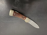 Vintage Western USA 532 F Wood Westlock Lockback Knife c.1982 Deer On Blade Nice