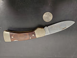 Vintage Western USA 532 F Wood Westlock Lockback Knife c.1982 Deer On Blade Nice