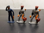 Vtg Black Americana Lot of 3 Cast Iron Toy Porters #613 Whisk Broom Lead Figure