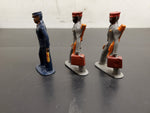 Vtg Black Americana Lot of 3 Cast Iron Toy Porters #613 Whisk Broom Lead Figure