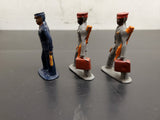 Vtg Black Americana Lot of 3 Cast Iron Toy Porters #613 Whisk Broom Lead Figure