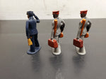 Vtg Black Americana Lot of 3 Cast Iron Toy Porters #613 Whisk Broom Lead Figure