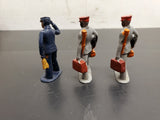 Vtg Black Americana Lot of 3 Cast Iron Toy Porters #613 Whisk Broom Lead Figure